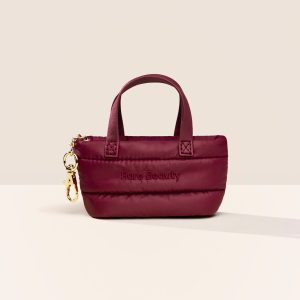 Mini Puffy Tote Keychain - Merlot